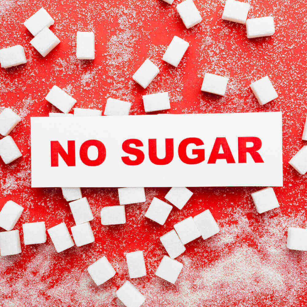 설탕 끊기 효과 - No Sugar 표어